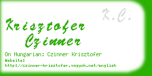 krisztofer czinner business card